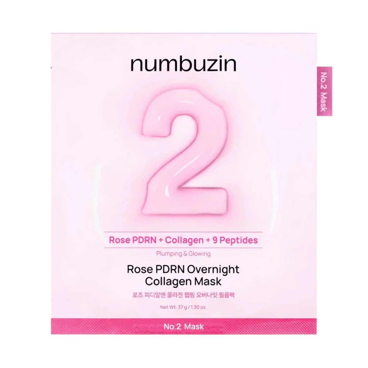 Numbuzin rose PDRN overnight collagen gel mask - single